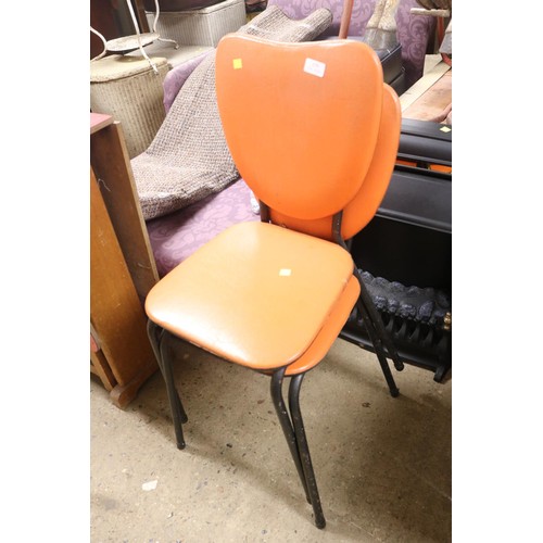 379 - 2 orange vintage chairs