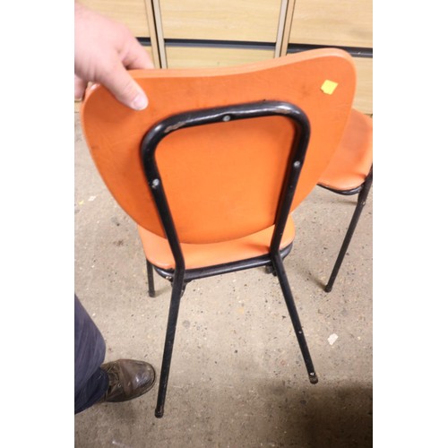 379 - 2 orange vintage chairs