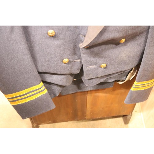 393 - Vintage Royal Air Force squadron leaders mess dress with waistcoat & air electronics flying badge