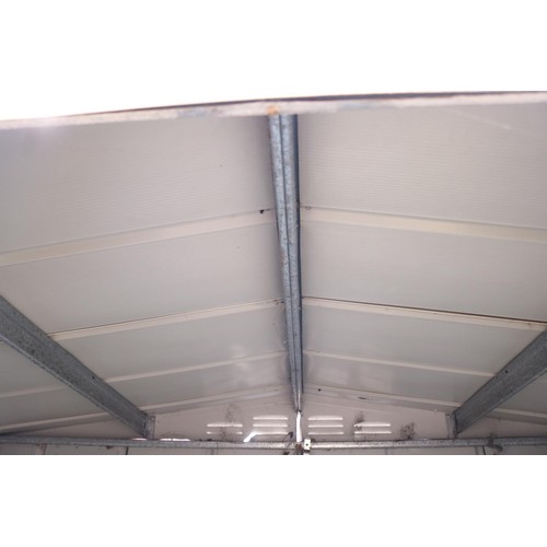 2 - Galvanised metal lockable garden shed