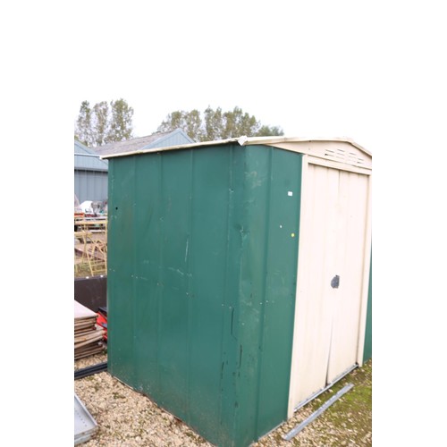 2 - Galvanised metal lockable garden shed