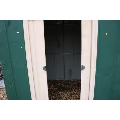 2 - Galvanised metal lockable garden shed