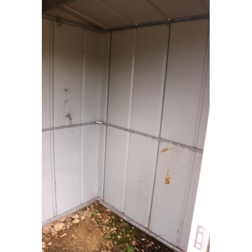 2 - Galvanised metal lockable garden shed