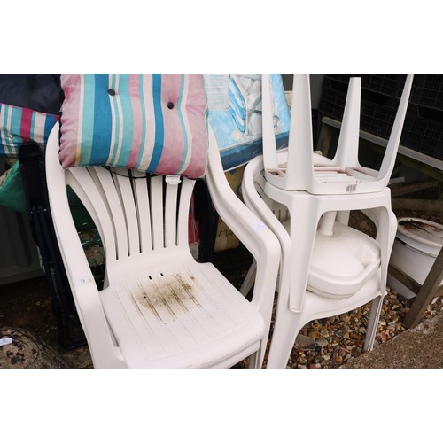 12 - Qty of garden chairs
