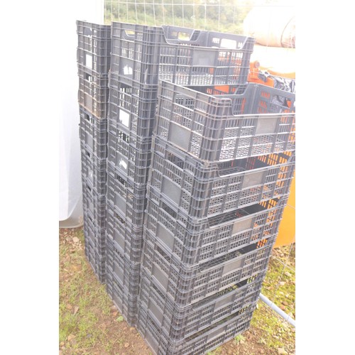 25 - Qty of black stacking crates