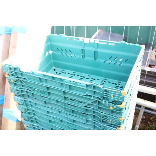 28 - Qty of bale arm stacking crates