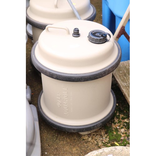 68 - 3 40ltr Aqua-roll water carrier