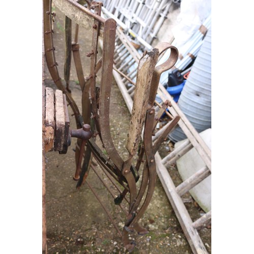 96 - Two. Antique garden metal chairs for restoration.