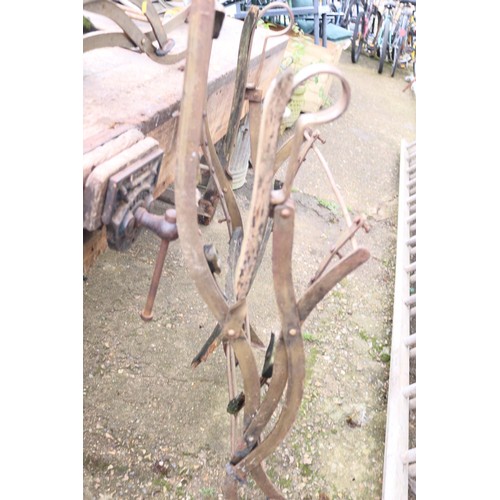 96 - Two. Antique garden metal chairs for restoration.