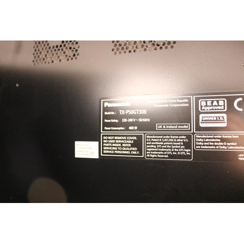 103 - Large black tv Panasonic with remote - warranted until 12 noon Tuesday following the above sale