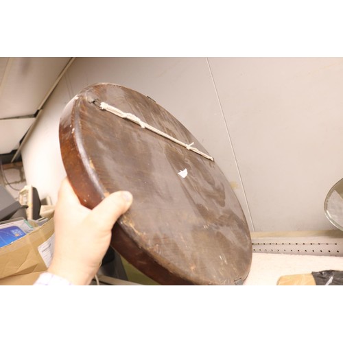 188 - Oval wood mirror