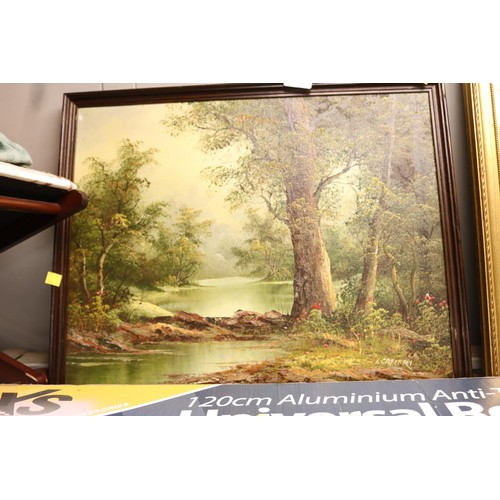 211 - Oil painting of a woodland scene, signed I Cafieri