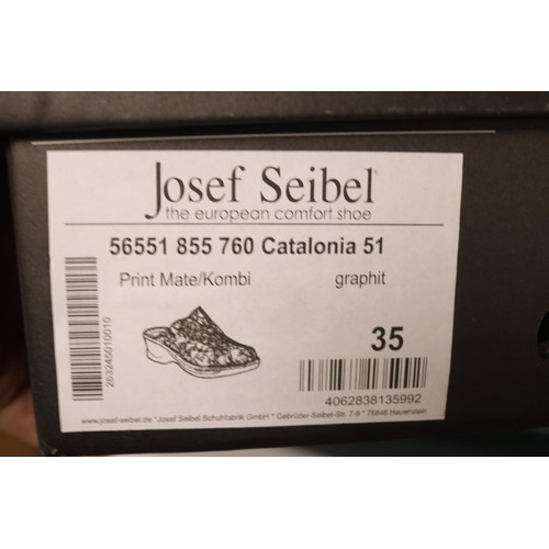 268 - Josef Siebel Catalonia print slip-ons, size 35, new