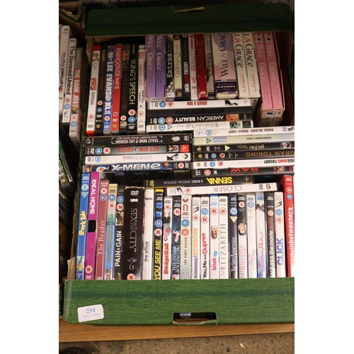 294 - 2 boxes of dvd's