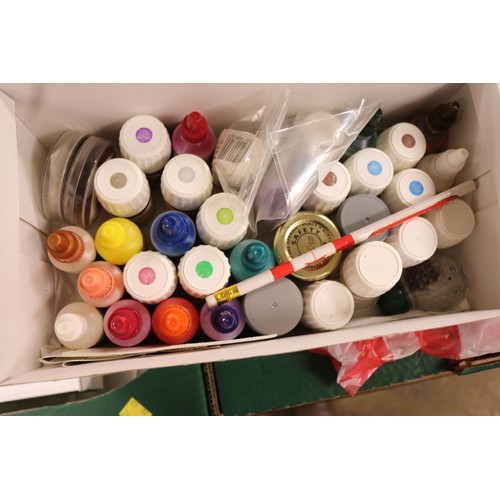 301 - 6 boxes of various sewing items, etc