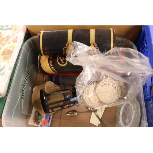 301 - 6 boxes of various sewing items, etc