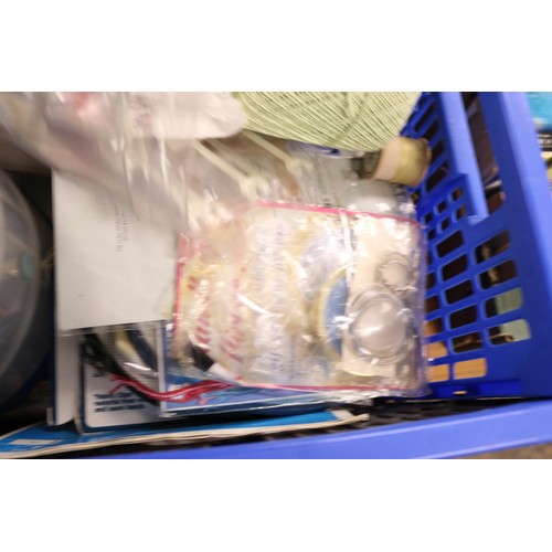 301 - 6 boxes of various sewing items, etc