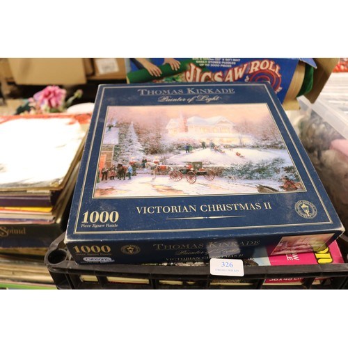 326 - Box of puzzles etc