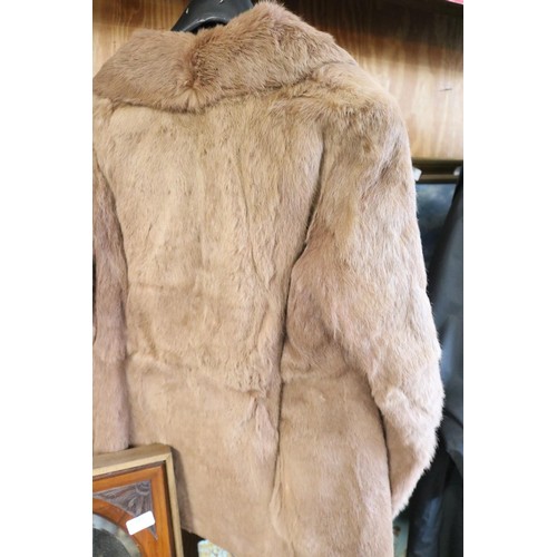 609 - Ladies size 10 fur jacket