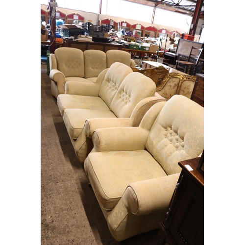 728 - 3 piece suite (3 seater, 2 seater & a chair)