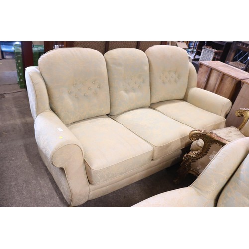 728 - 3 piece suite (3 seater, 2 seater & a chair)