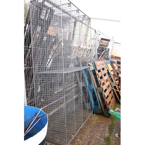 3 - Wire mesh cloak room storage