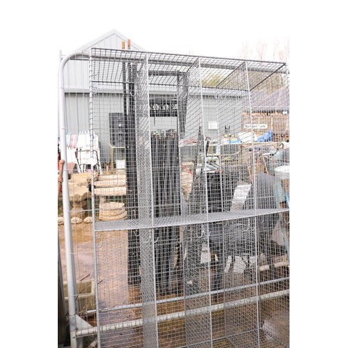 3 - Wire mesh cloak room storage