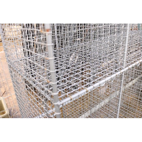 3 - Wire mesh cloak room storage