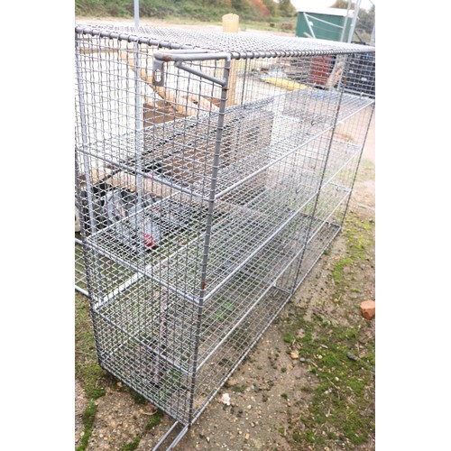 4 - Wire mesh cloak room storage