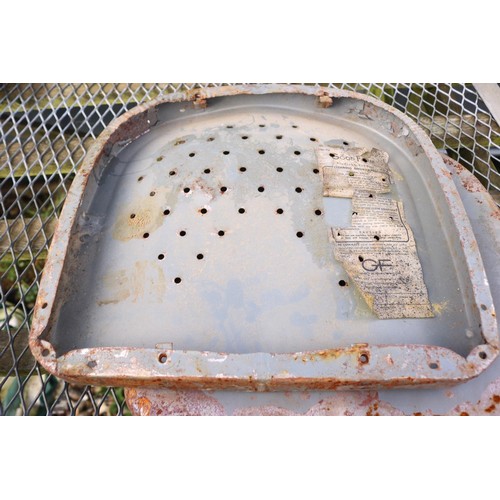 9 - Pair of steel tractor seats