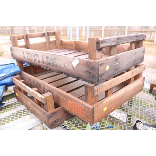 16 - Wooden veg crates x3