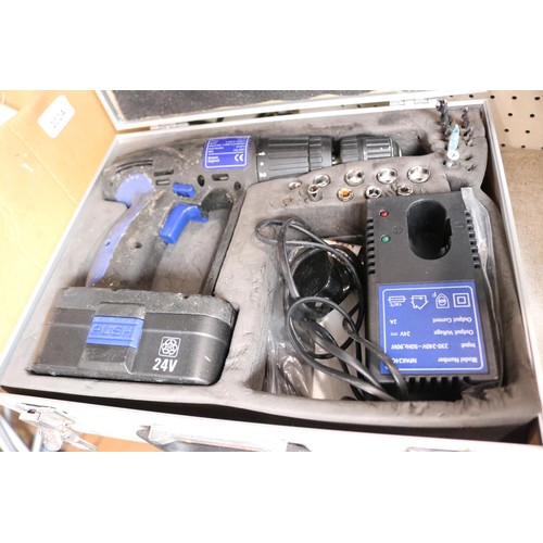 108 - 24v N4 tool drill (needs battery) - warranted until 12 noon Tuesday following the above sale