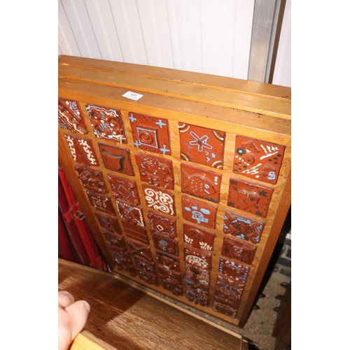 133 - 4 framed tile picture panels