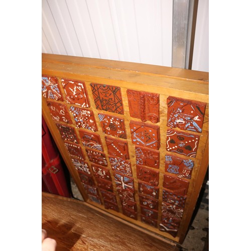 133 - 4 framed tile picture panels