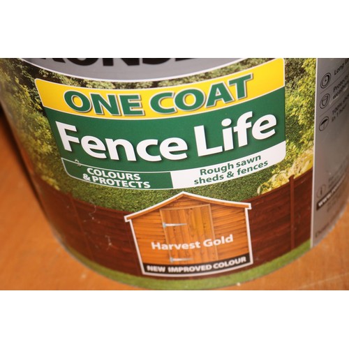 156 - 2x 5ltr tubs of Ronseal fence life harvest gold