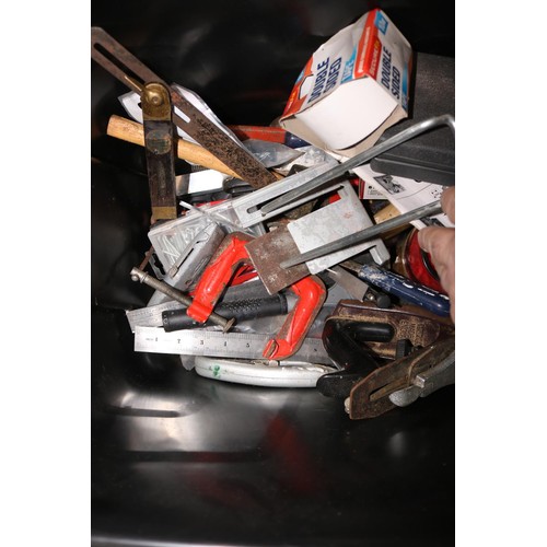 168 - 2 tool boxes of tools, incl Black & Decker saw, etc - warranted until 12 noon Tuesday following the ... 