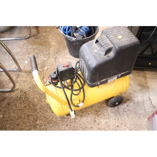 174 - Wolf air compressor & bucket of attachments - to be rewired and installed and tested by a qualified ... 