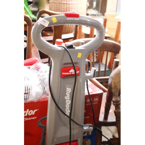 206 - Rug doctor deep carpet cleaner - warranted until 12 noon Tuesday following the above sale