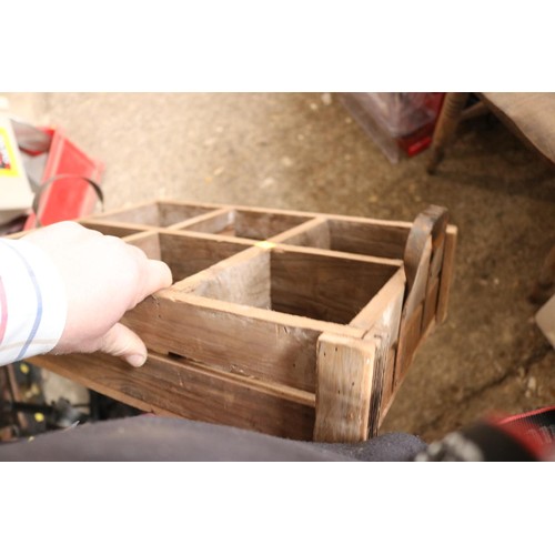 210 - Wooden bottle & wooden tool crate