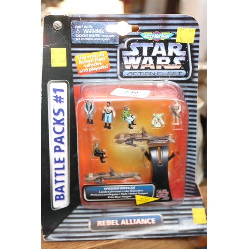 558 - Star Wars micro machines - unopened battle pack 1+8