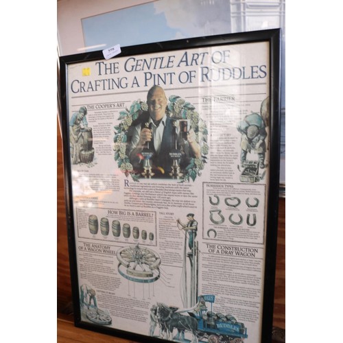 598 - Framed print, ruddles boor