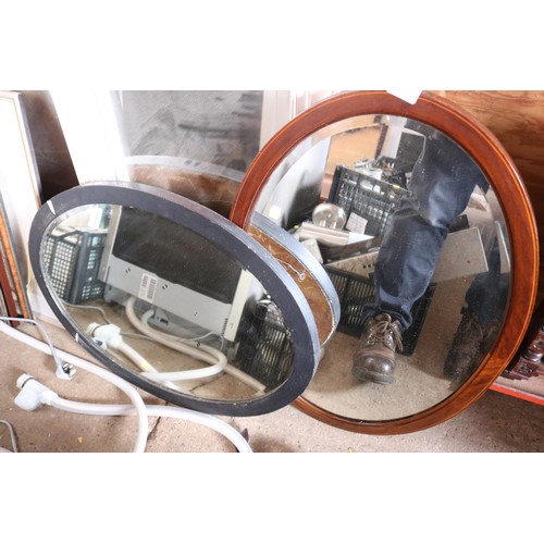 603 - 2 oval bevel edged mirrors