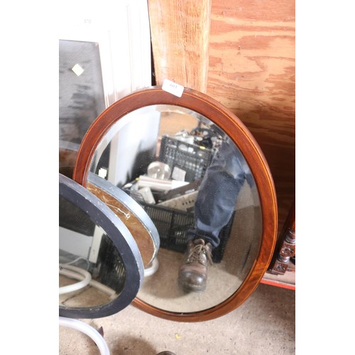 603 - 2 oval bevel edged mirrors