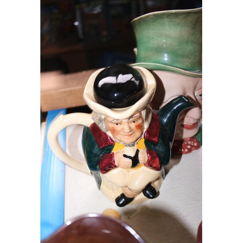 616 - Selection of Toby jugs & Beswick character jug