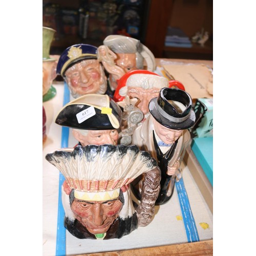 617 - 6 Royal Doulton character jugs