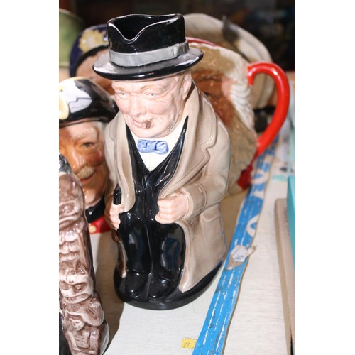 617 - 6 Royal Doulton character jugs