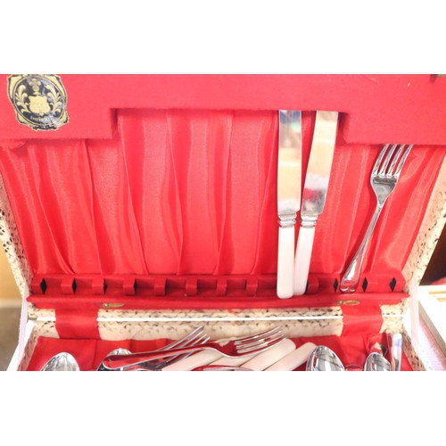 629 - Quality cutlery sets, some boxed, loose sets & canteen