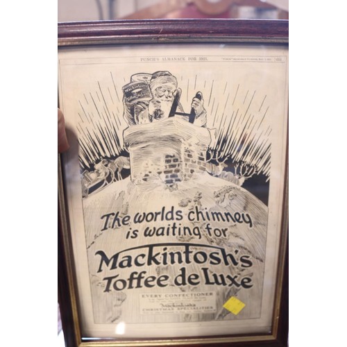 630 - Various framed adverts from 1920/30's - Zippo lighters, lux soap, Hovis bread, radios & movie poster