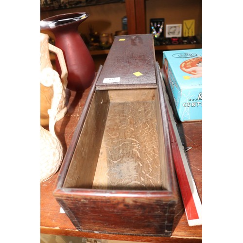 632 - Oak candle box