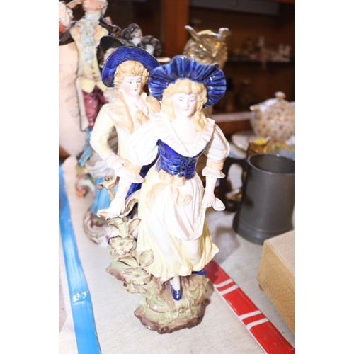 642 - Box, incl 4 china figurines & vases